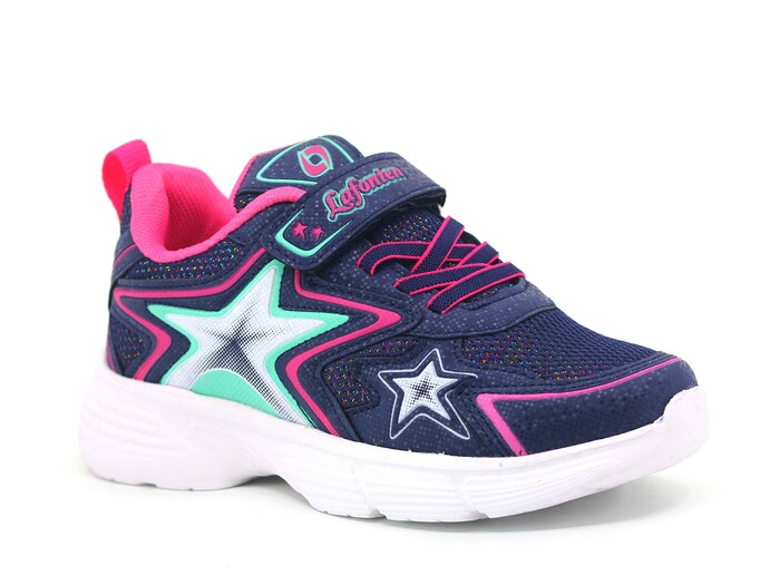 Lafonten Filet 743 Simli Anorak Spor Ayakkabı Lacivert - Fuşya - Lafonten