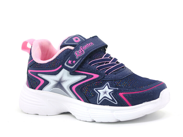 Lafonten Filet 743 Simli Anorak Spor Ayakkabı Lacivert - Pembe - 1