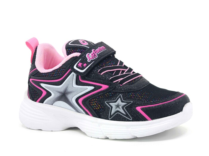 Lafonten Filet 743 Simli Anorak Spor Ayakkabı Siyah - Pembe - Lafonten