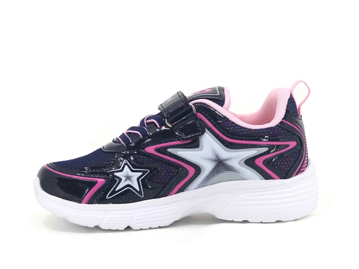 Lafonten Patik 743 Rugan Simli Anorak Spor Ayakkabı Lacivert - Pembe - Lafonten (1)