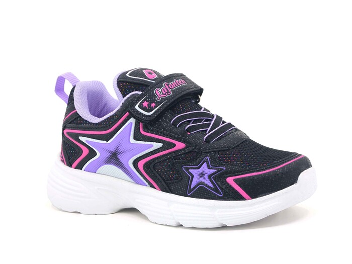 Lafonten Patik 743 Simli Anorak Spor Ayakkabı Siyah - Lila - 1