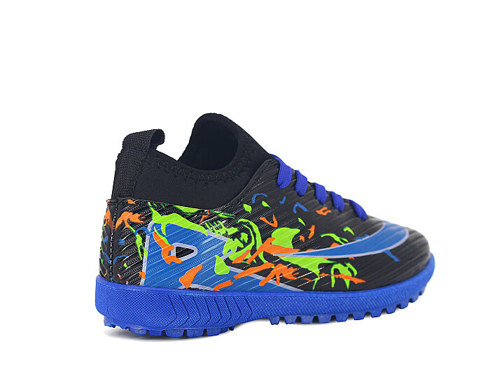 Lagoos Filet 2026 Renkli Taban Çoraplı Halı Saha Ayakkabısı Mavi Rugan - 3