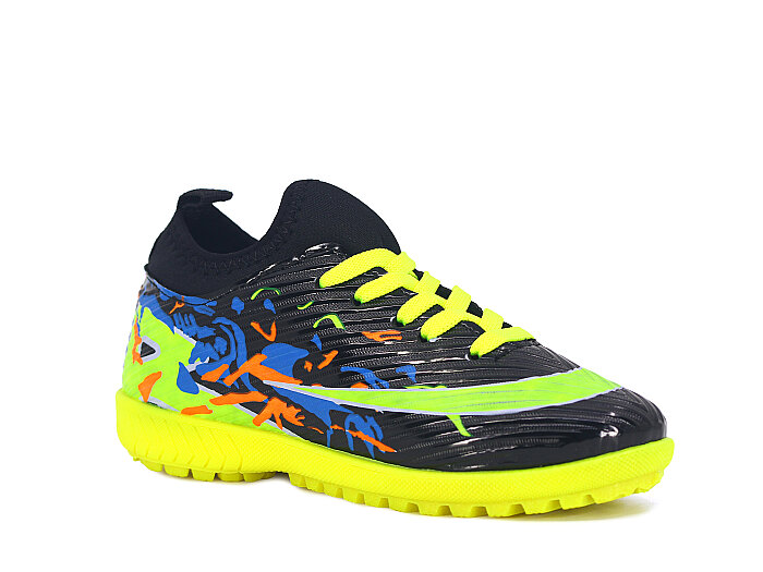 Lagoos Filet 2026 Renkli Taban Çoraplı Halı Saha Ayakkabısı Sarı Rugan - 1