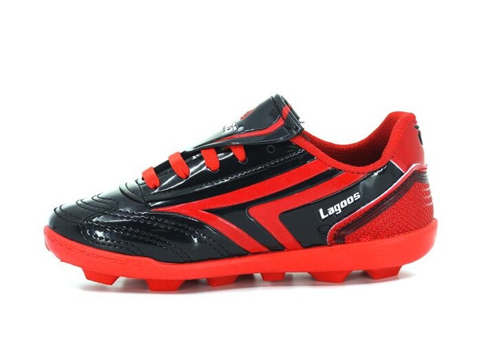 Lagoos Filet K-2001 Renkli Taban Krampon Ayakkabı Kırmızı Rugan - Thumbnail