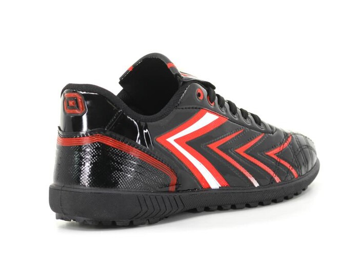 Lagoos Merdane H-2000 Siyah Taban Halı Saha Ayakkabısı Kırmızı Rugan - Thumbnail