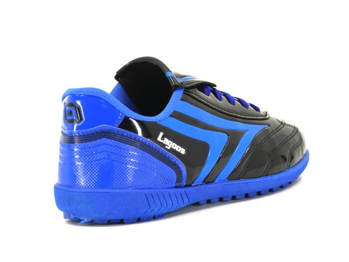 Lagoos Merdane H-2001 Renkli Taban Halı Saha Ayakkabısı Mavi Rugan - Thumbnail