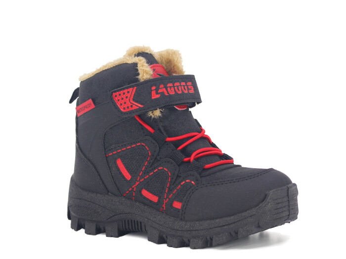 Lagoos Patik BT-212 Trekking Kısa Bot Siyah - Kırmızı 