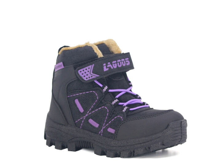 Lagoos Patik BT-212 Trekking Kısa Bot Siyah - Lila - Lagoos