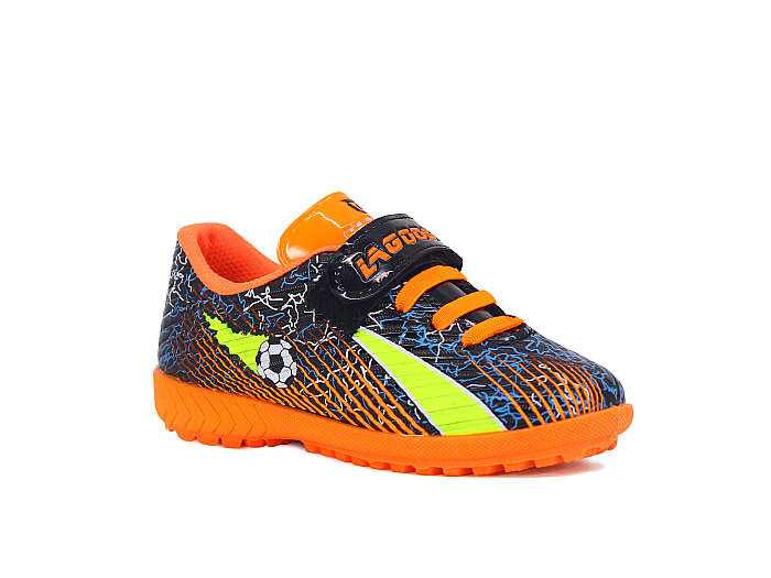 Lagoos Patik H-2014 Renkli Taban Halı Saha Ayakkabısı Turuncu Rugan - Lagoos