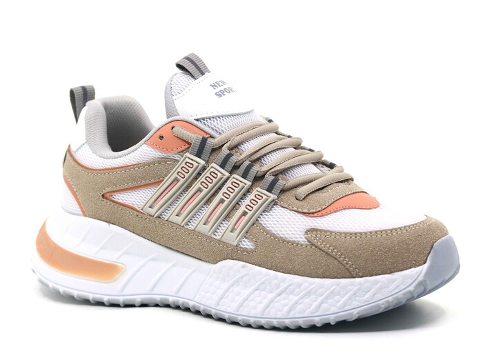 Lambırlent Garson 7615 Anorak Spor Ayakkabı Bej - Beyaz - Pudra