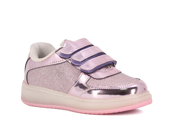 Lepetit Kids Filet 1010 Led Işıklı Spor Ayakkabı Pembe - Lepetit Kids