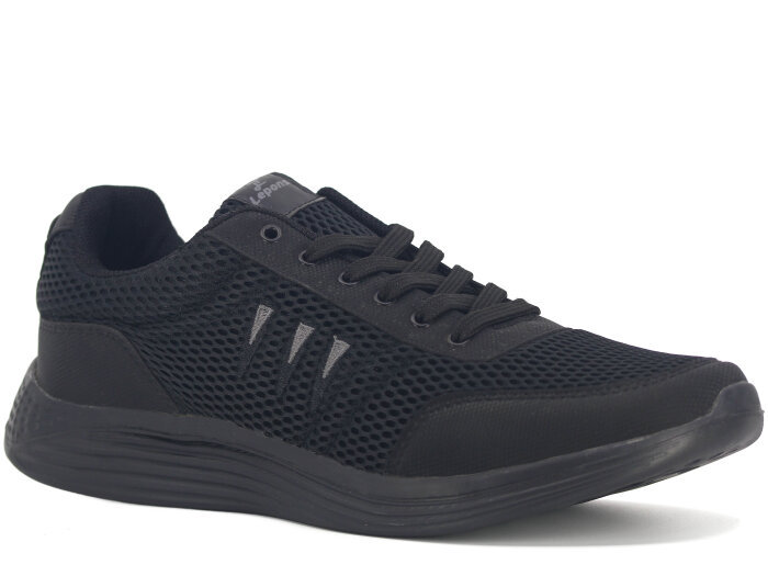 Lepons Merdane L-167 XXL Battal Anorak Spor Ayakkabı Siyah - Siyah - Lepons