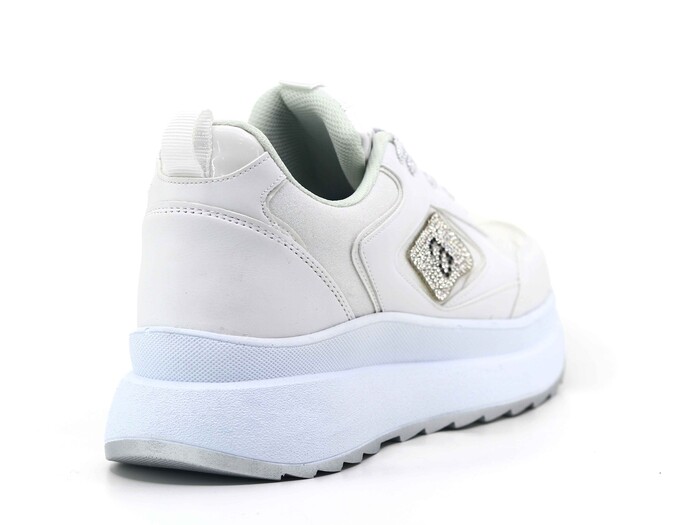 Lepons Zenne 0845 Simli Yazlık Spor Ayakkabı Beyaz - Gümüş - 3