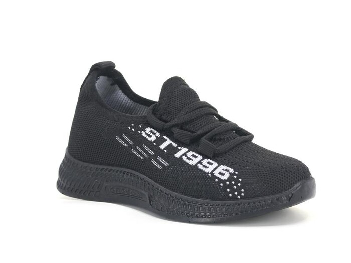 Lorans Filet A10/75 Triko Bağcıklı 12'li Spor Ayakkabı Siyah - Beyaz - Thumbnail