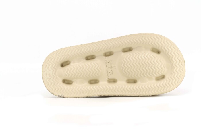 Lotus Filet Eva-33 Çift Bant Örgülü Taşlı Lux Eva Terlik Krem - 3