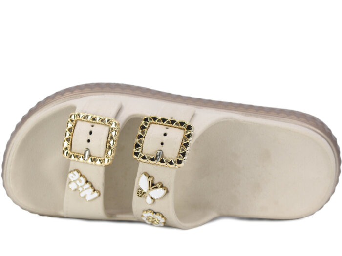 Lotus Zenne Gökçe 4000 Çift Toka Lux Eva Terlik Krem - 2