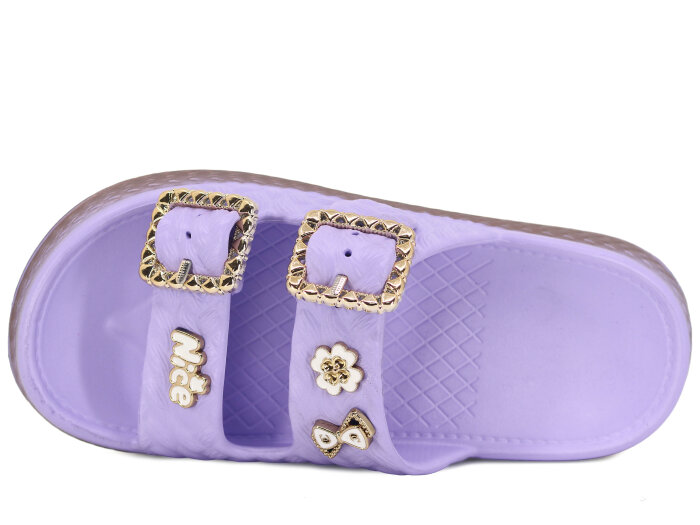 Lotus Zenne Gökçe 5000-1 Çift Toka Boyalı Lux Eva Terlik Lila - Lotus (1)