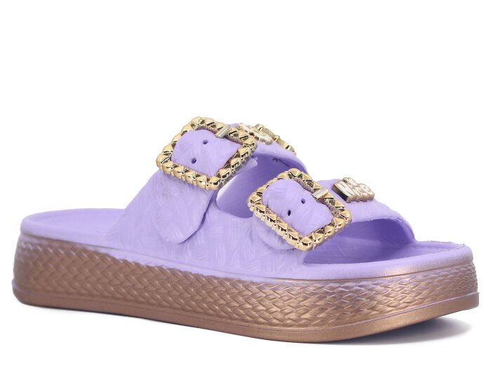 Lotus Zenne Gökçe 5000-1 Çift Toka Boyalı Lux Eva Terlik Lila - 1