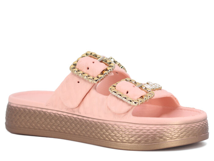 Lotus Zenne Gökçe 5000-1 Çift Toka Boyalı Lux Eva Terlik Pudra - Lotus