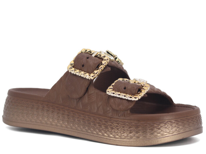 Lotus Zenne Gökçe 5000-1 Çift Toka Boyalı Lux Eva Terlik Vizon - 1