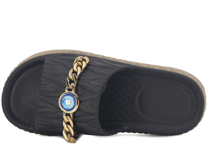 Lotus Zenne Gökçe 6001 Zincir Lux Eva Terlik Siyah - Lotus (1)