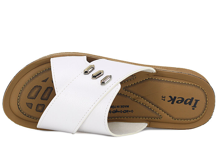 Lotus Zenne İpek 110 Çapraz Poli Günlük Terlik Beyaz - 2