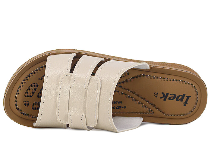 Lotus Zenne İpek 120 Altı Bacak Poli Günlük Terlik Krem - Lotus (1)