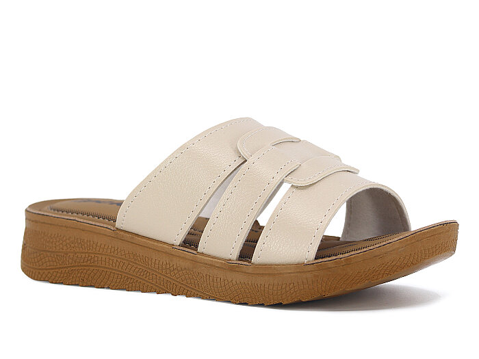 Lotus Zenne İpek 120 Altı Bacak Poli Günlük Terlik Krem - 1