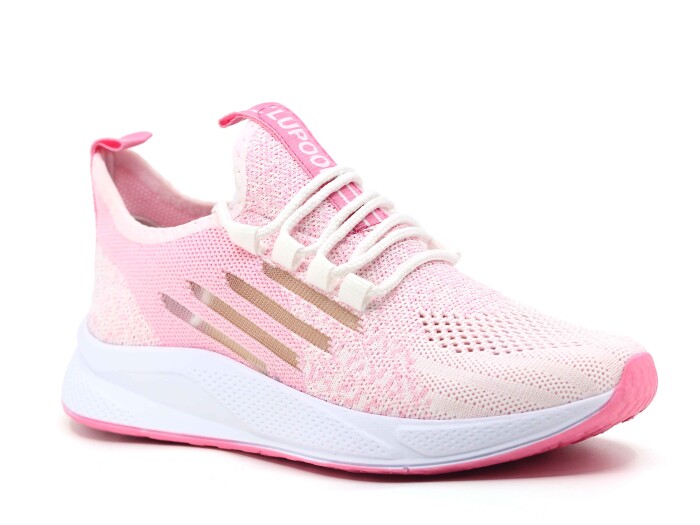 Lupoon Garson 507 Triko Spor Ayakkabı Beyaz - Pembe 