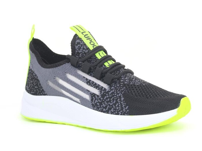 Lupoon Garson 507 Triko Spor Ayakkabı Siyah - Sarı 