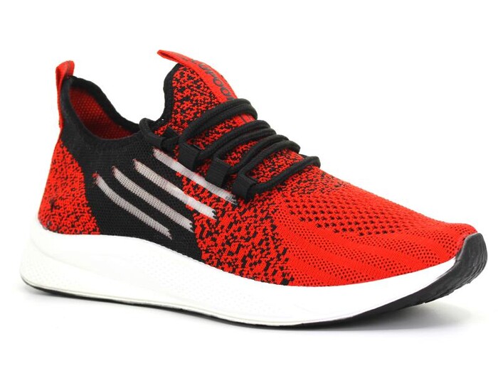 Lupoon Merdane 507 Triko Spor Ayakkabı Kırmızı - Siyah - Lupoon