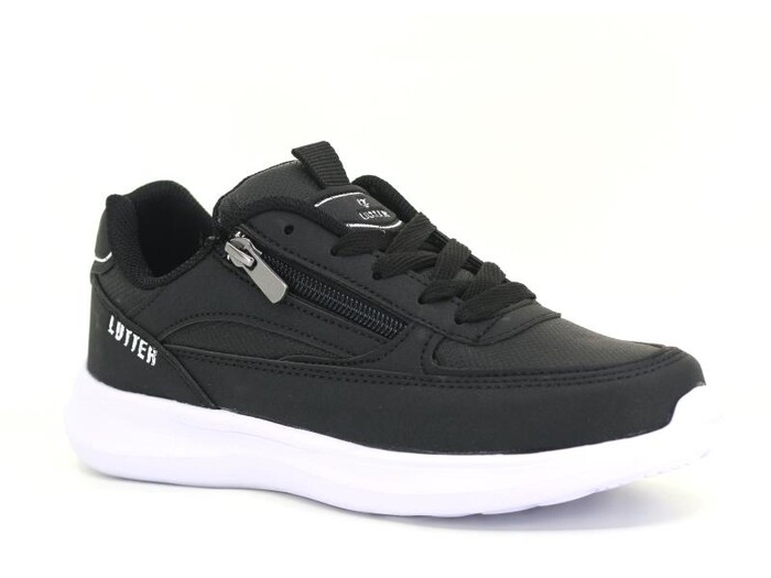 VHM Zenne 502 Fermuarlı Cilt Spor Ayakkabı Siyah - Beyaz - VHM