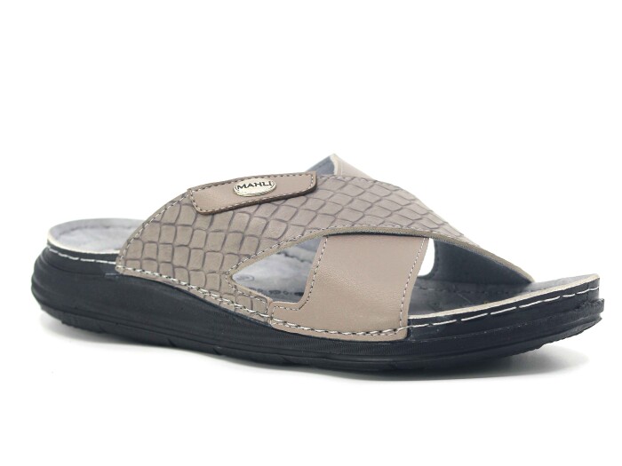 Mahli Merdane M01-08 Çapraz Bantlı Poşetli Günlük Terlik Planet - Mahli