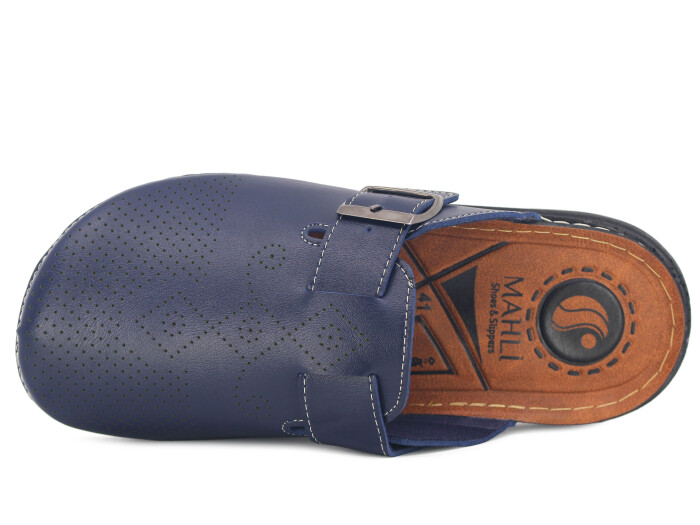 Mahli Merdane M01-901 Monta Poşetli Kapalı Terlik Lacivert - 2