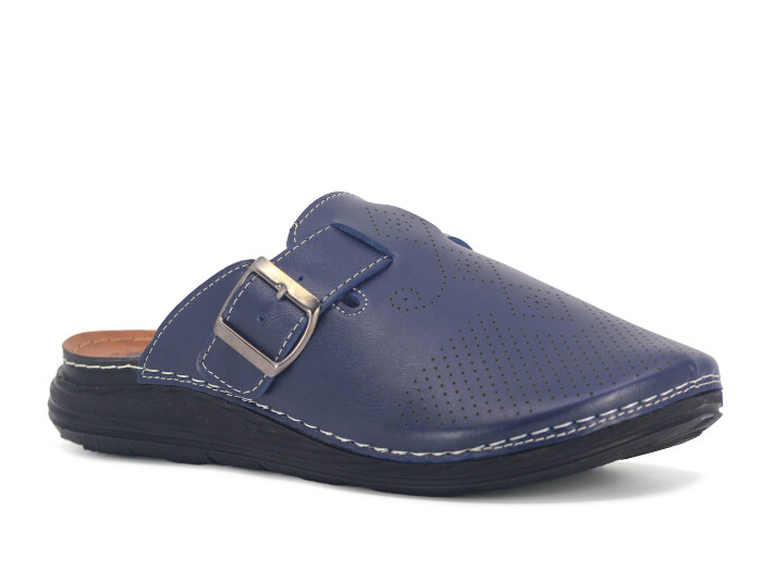 Mahli Merdane M01-901 Monta Poşetli Kapalı Terlik Lacivert - 1