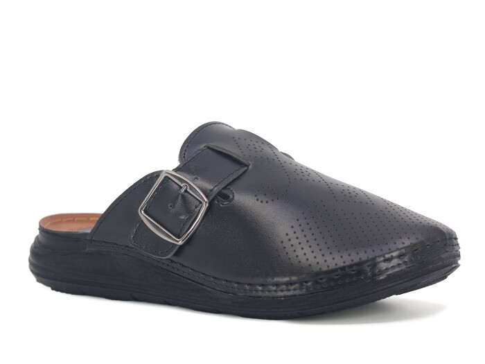 Mahli Merdane M01-901 Monta Poşetli Kapalı Terlik Siyah - 1