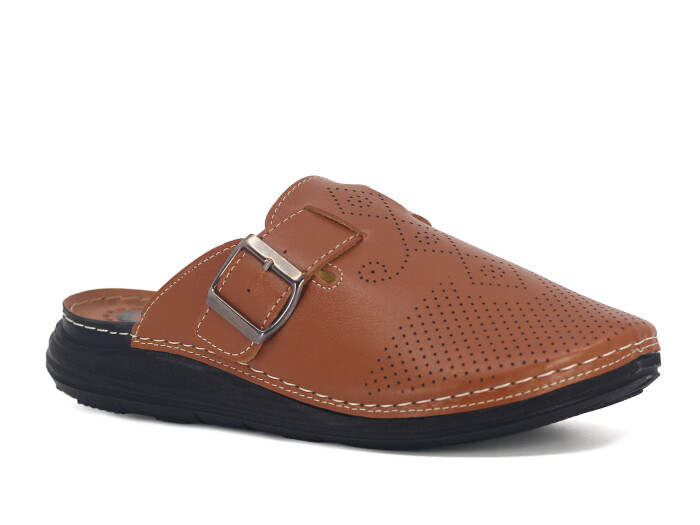 Mahli Merdane M01-901 Monta Poşetli Kapalı Terlik Taba - Mahli