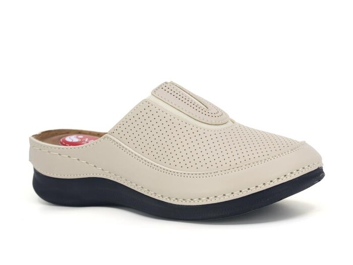 Mahli Zenne MH-Z01-911 Monta Poşetli Kapalı Terlik Krem - Mahli