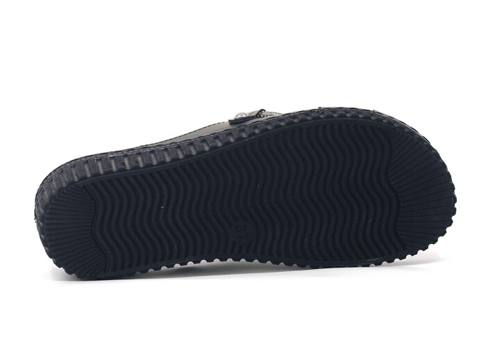Mahli Zenne MH-Z02-06 Taşlı Monta Kutulu Günlük Terlik Siyah - 3