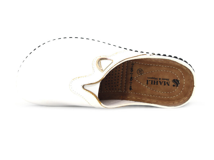 Mahli Zenne MH-Z02-904 Monta Kutulu Kapalı Terlik Beyaz - Mahli (1)