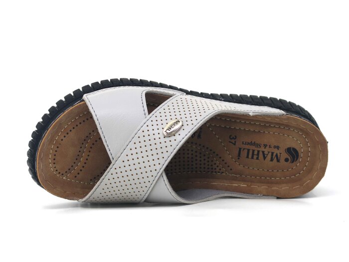 Mahli Zenne MH-Z08-25 Çapraz Monta Kutulu Günlük Terlik Gri - Mahli (1)