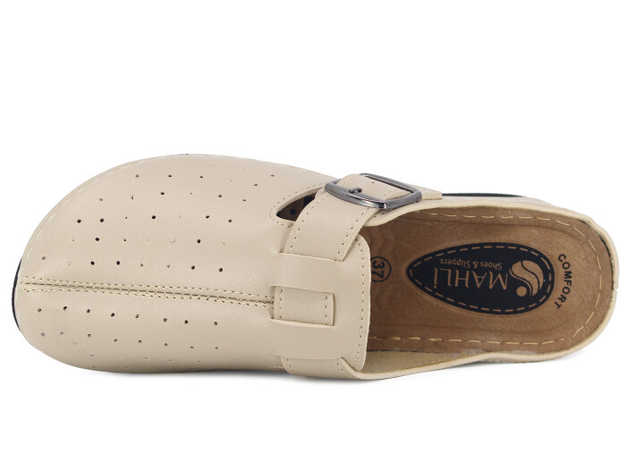 Mahli Zenne Z01-952 Monta Poşetli Kapalı Terlik Bej - 2