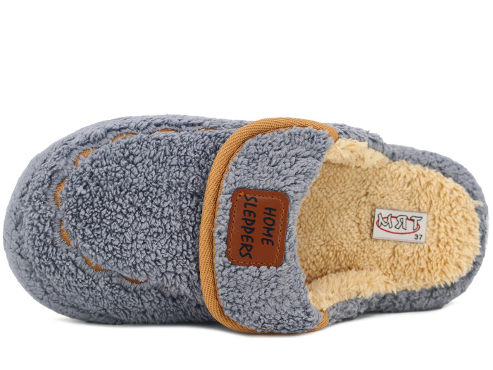 Mert Zenne Home Peluş Ev Terliği Gri - 2