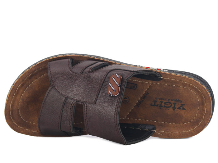 Metmax Merdane 251 Yiğit Monta Kutulu Günlük Terlik Kahve - Metmax (1)