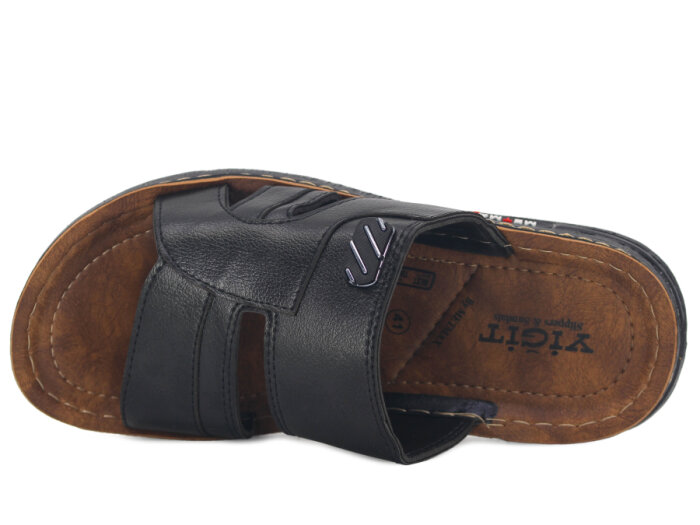 Metmax Merdane 251 Yiğit Monta Kutulu Günlük Terlik Siyah - 2