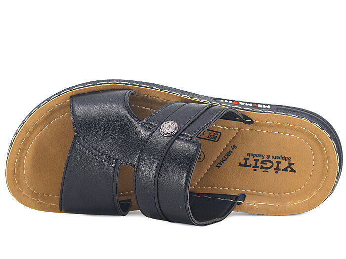 Metmax Merdane 253 Yiğit Monta Kutulu Günlük Terlik Siyah - Metmax (1)