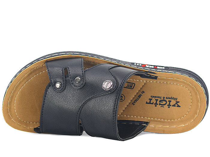 Metmax Merdane 265 Yiğit Monta Kutulu Günlük Terlik Siyah - Metmax (1)