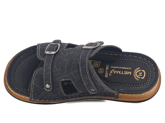 Metmax Merdane 303 Deluxe Kutulu Günlük Terlik Siyah - 2