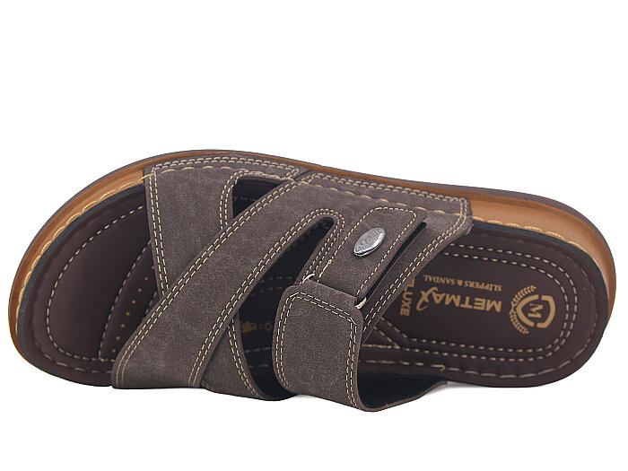 Metmax Merdane 304 Deluxe Kutulu Günlük Terlik Kahve - Metmax (1)