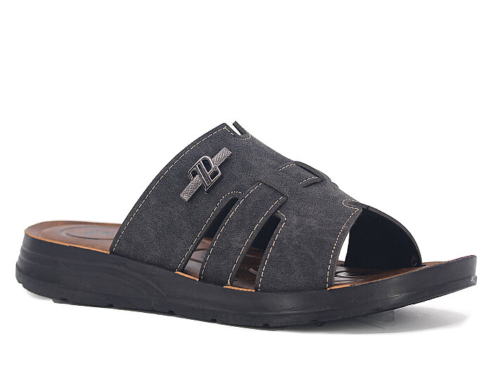 Metmax Merdane 412 Barlas Pedli Poşetli Günlük Terlik Siyah - Metmax